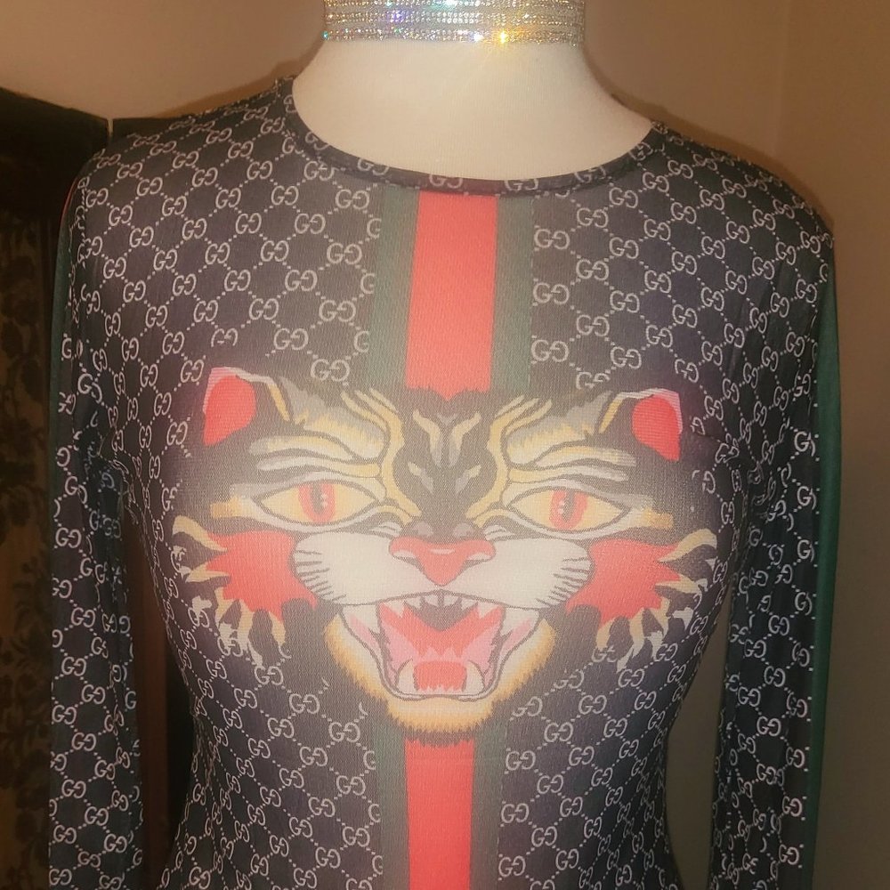 Large Gucci tiger face shirt